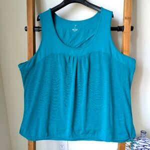 Old Navy Women's Teal Sleeveless Relaxed Athletic Tank Top - Size XXL